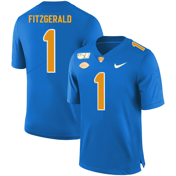 2019 Men #1 Larry Fitzgerald Pitt Panthers College Football Jerseys Sale-Royal